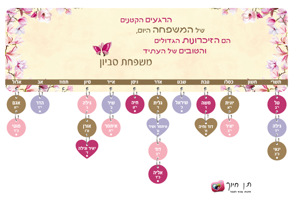 שלט ימי הולדת דגם סביון
