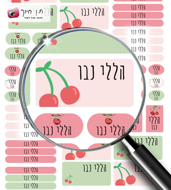 63 מדבקות שם דגם פריחת הדובדבן
