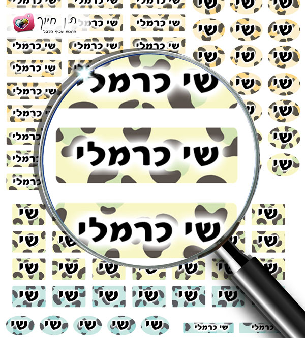 106 מדבקות שם דגם כתמים