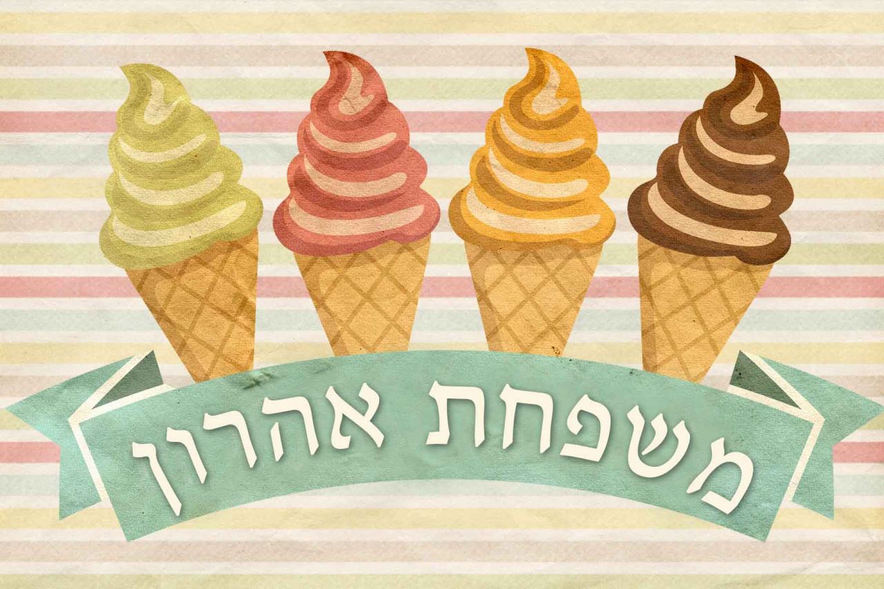 שלט מגנט לדלת דגם "גלידה"