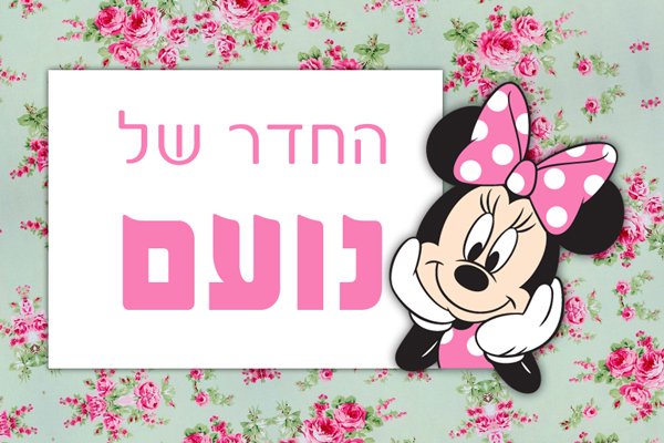 שלט מגנט לדלת דגם מיני ויטג'