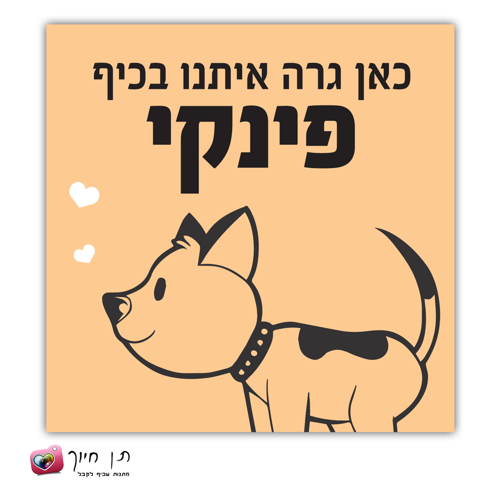 שלט כלב בחצר דגם 4