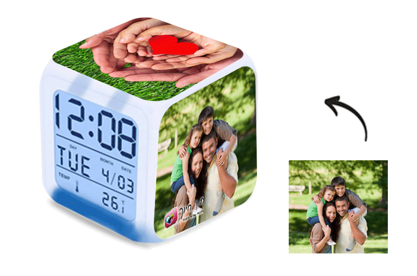 שעון דיגיטלי מחליף צבעים